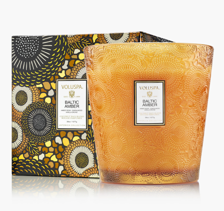 Voluspa Baltic-Amber Duftlys 3-veker Hjerte_80t