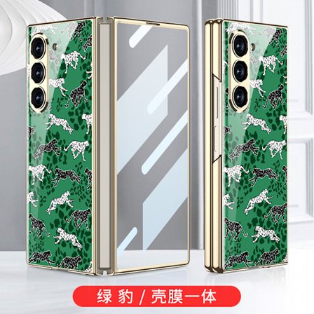 Passar till Galaxy Z Fold 6 mobiltelefonfodral vikbar skärm Fold 6 förkromad glasfodral Fold 6 flipfodral komplett paket hårt fodral