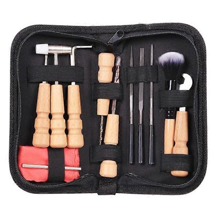 10 deler Gitar Reparasjon Vedlikehold Rengjøringssett Praktisk Reparasjonsverktøy for Gitar Ukulele Bass