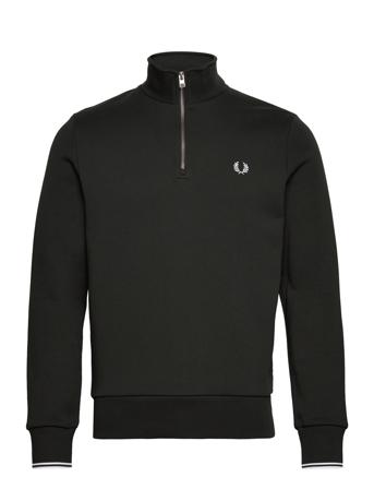 Half Zip Sweatshirt Sweat-shirt Genser Grønn Fred Perry*Betinget Tilbud
