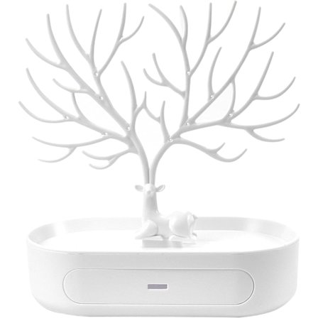 Hyacint halskædeholder, trelags halskædeskuffe smykkeskrin, staghorn smykkeopbevaringsboks, hænger display øreringe