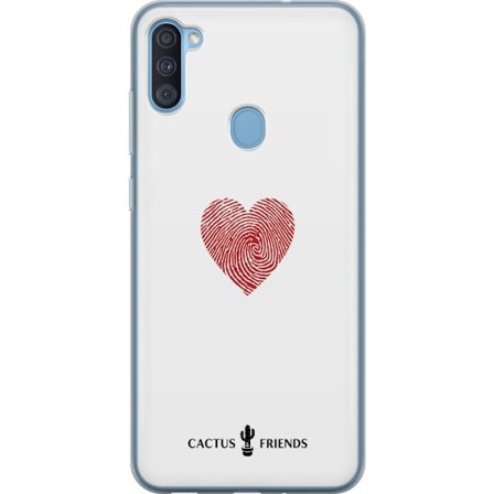 Kompatibel Mobilcover til Samsung Samsung Galaxy A11 Cactus and Friends - Fingerprint Love