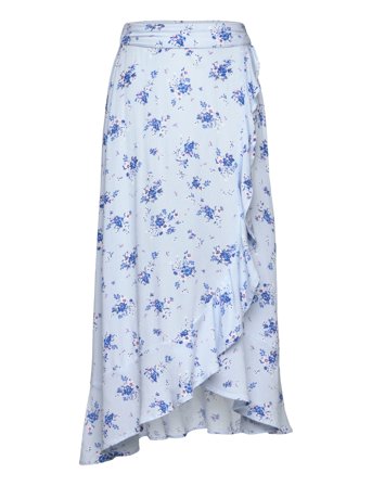 Lindex Skirt Midi With Wrap - Blue - 128