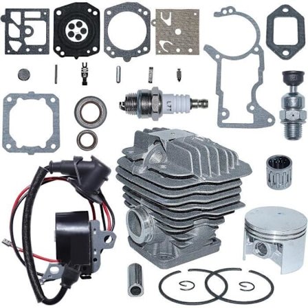 52 mm sylinderstempel tennspole pakningssett kompatibel med stihl ms440 044 1128 020 1227, sylinder, stempel, pinne, annea