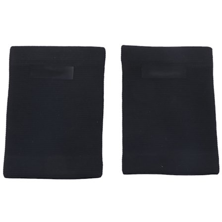 Et par sorte sports-håndledsbeskyttere i polyesterfiber med superelastisk strikning, fleksibel manchet, smertelindring og støtte