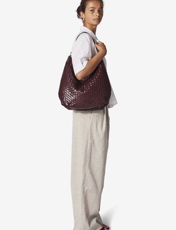 Adax Salerno Shoulder Bag Mindy - Burgundy - ONE SIZE