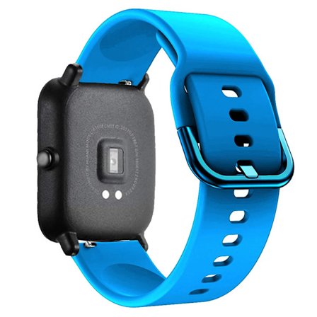 20mm 22mm WatchBand För Amazfit GTS 2/3/4 Mini Band GTR 2/3/4 42mm Silikon Armband Armband För Amazfit Bip Band Tillbehör Sky bule
