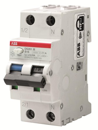 ABB 2CSR275480R1104 Henkilösuojakytkin 10 kA, C-käyrä, tyyppi APR DS201M M C10 APR30, Liitäntätulpat & kaapelit