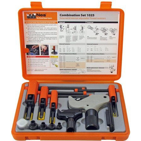NES 1025 Gjengereparasjonssett utvendig 4–38 mm, innvendig 8–32 mm, Håndverktøy