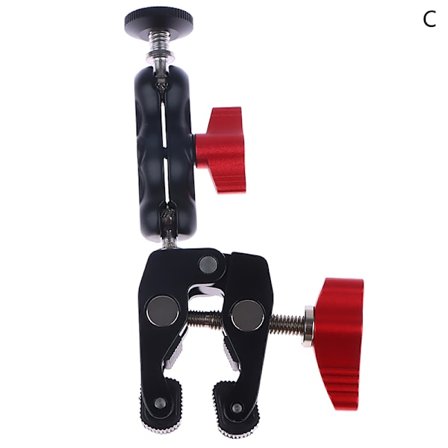 Metallklemme med dobbelt kulehode Magisk armklemme 1/4'' 3/8'' H