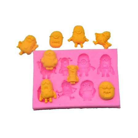 DIY Bakning Minions Choklad Fondant Form Tårtdekoration Silikon Bakform