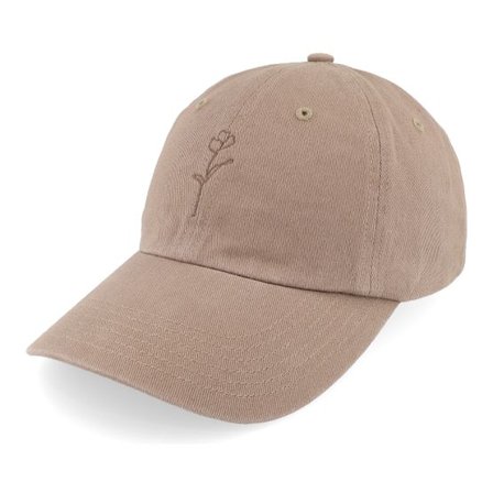 Iconic - Beige unconstructed Keps - Flower R55 Solid Driftwood Dad Cap @ Hatstore