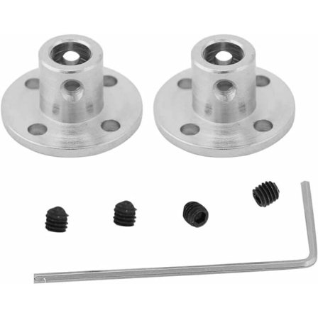 Flänskoppling - 2 st M3 Styv Flänskoppling Motoraxelkoppling ID 6mm OD 10mm Koppling