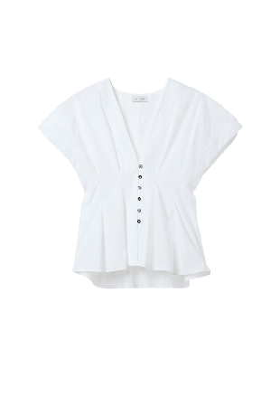 Dagmar CINCHED COTTON TOP Överdelar Dam Vit 36