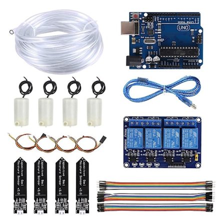 Diy Automatisk Vattning Bevattning Modul Kit System Jordfuktighetssensor Pumpar