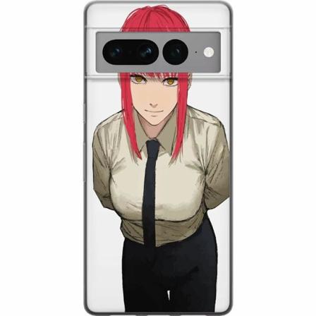 Google Pixel 7 Pro Genomskinligt Skal Makima Chainsaw Man