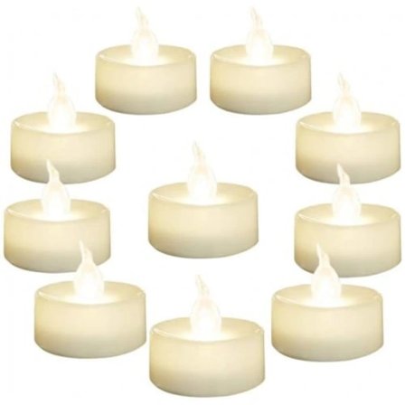 LED-värmeljus med fjärrkontroll, 10-pack