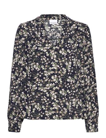 Leni Blouse Viscose Pitkähihainen Pusero Paita Monivärinen/Kuvioitu Noella
