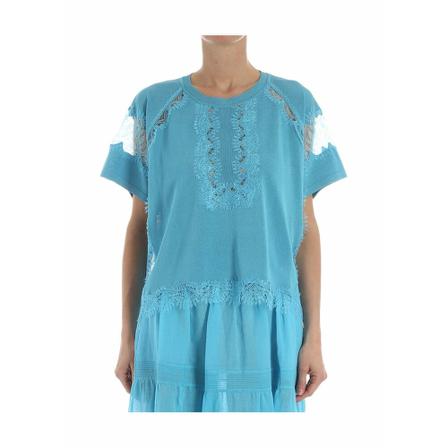 Ermanno Scervino, Blouse Blauw, Dames, Maat:M