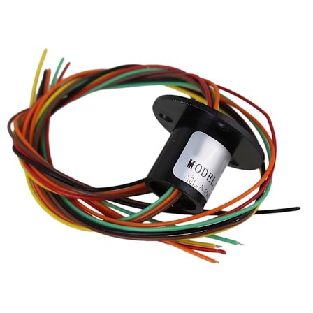 200 mm 6 ledninger 2a Ac240v metall Micro Collector Ring Kapsel Slip Ring Svart