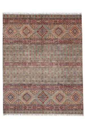 Tapis Shabargan 248X308 Marron/Rouge Foncé (Laine, Afghanistan)