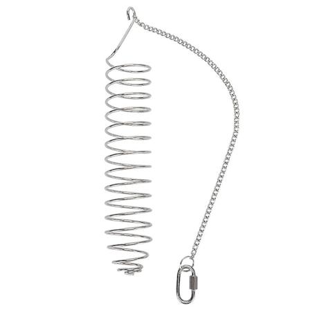 Foderhållare i rostfritt stål för fåglar, hängande foderautomater för papegojor, husdjursleksaker för frukt, grönsaker och spannmål