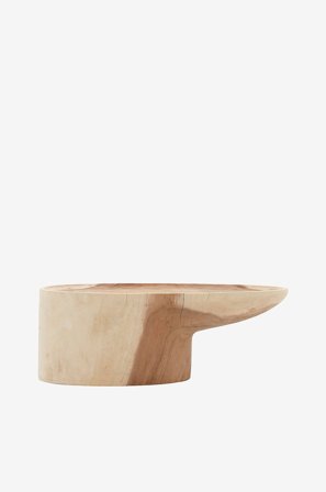 Kave Home - Sohvapöytä Mosi massiivista munggurpuuta, halkaisija 90 x 50 cm - Ruskea - Sohvapöydät - - Homeroom