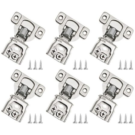 6-pack med dolda köksluckgångjärn - 1-1/2 tum dolda köksluckgångjärn