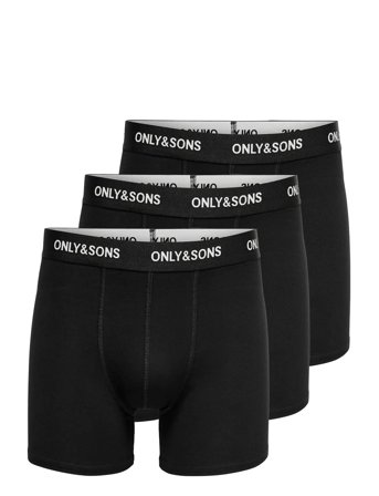 Onsfitz Solid Black Boxer 3Pack3854 Noos Black ONLY & SONS