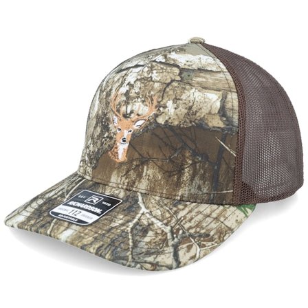 Wild Spirit - Camo trucker Caps - Deer Embroidery Realtree Edge/Brown Trucker @ Hatstore