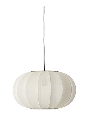 Knit-Wit 45 Oval Pendant Home Lighting Lamps Ceiling Lamps Pendant Lamps Valkoinen Made By Hand