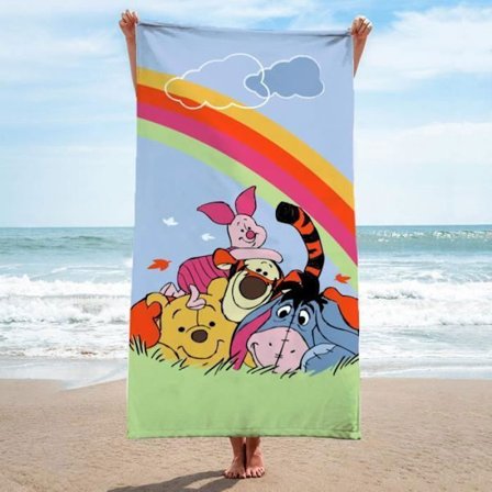 Disney Nalle Puh - Strandhandduk - 71x147 cm - 100% Bomull