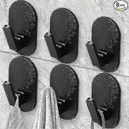 Selvklebende håndklekroker for oppheng av kraftige vegger, bad, kjøkken, fliser, speil, ingen verktøy m p