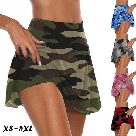 Shorts Med Kamouflagetryck Print Yogasportleggings Pink S