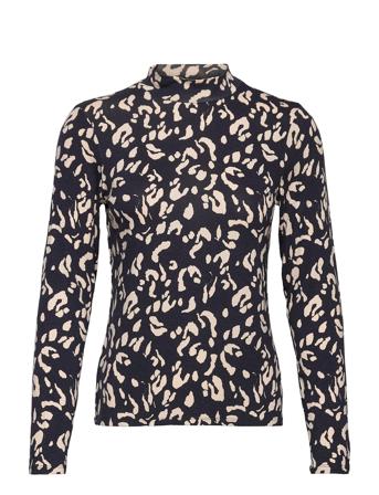 Rollneck Top Kenny W Print Langærmet T-shirt Multi/mønstret Lindex