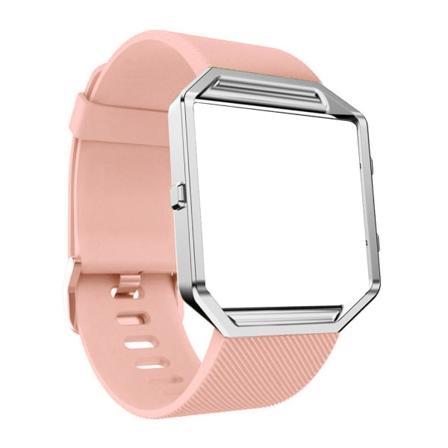 Kellohihna Twill-kuvioitu säädettävä silikoni 23mm Kulutusta kestävä rannekello Ranneke Yhteensopiva Blaze Pink