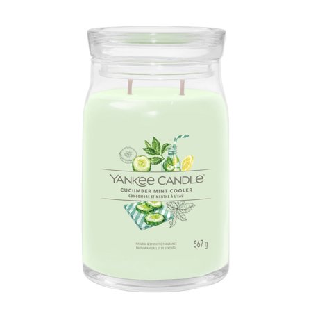 Yankee Candle Signature Jar Candles Cucumber Mint Cooler 567g - Candela Profumata