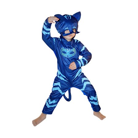 Catboy Classic Toddler PJ Masks Kostume, L, Blå(tjek størrelsestabellen før