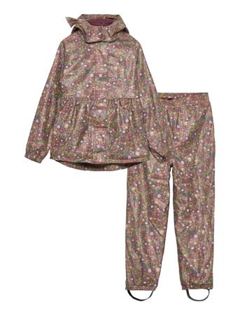 Gunhild Pu Fleece Set W/Rain Pants Outerwear Rainwear Rainwear Sets Multi/mönstrad By Lindgren