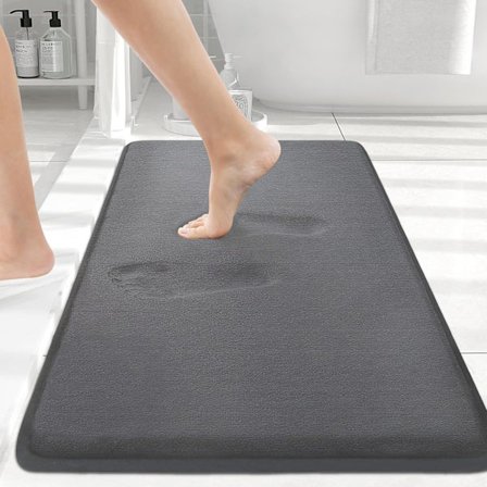 40 x 60 cm, tummanharmaa muistivaahtokylpymatto, erittäin pehmeä liukumaton kylpyhuonematto, vettä imevä kylpyamme