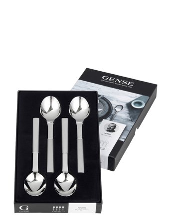 Gense Dessertske Nobel 16,5 Cm 4 Stk. Mat/Blank Stål - Silver - L15.2CM