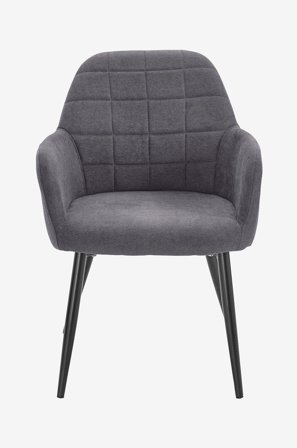 Loft24 - Spisestol med armlene MARA, 2-pk. - Grå - Armstoler - Fra Homeroom