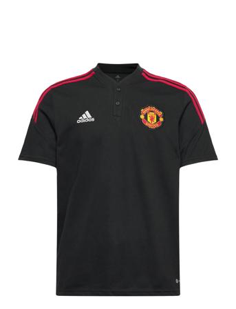Manchester United22 Training Polo Polos Short-sleeved Sort Adidas Performance