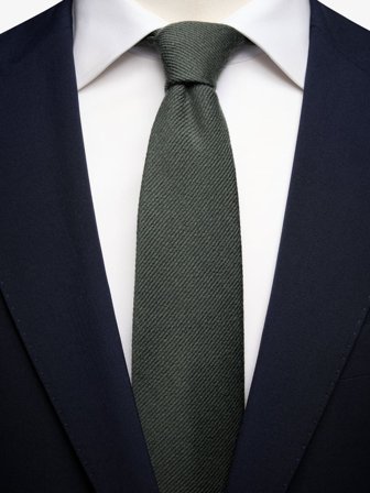 John Henric Men's Grün Wollkrawatte Size 7,5