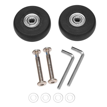 2 Sæt Bagage Kuffert Udskiftningshjul Aksler Deluxe Reparationsværktøj OD 50mm