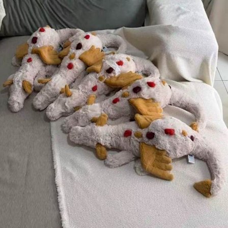 Jellycat Bartholomew Kosedyr, myk og komfortabel, perfekt for barn, Valentinsdagsgaver, samleobjekter, Maple Dragon 66cm