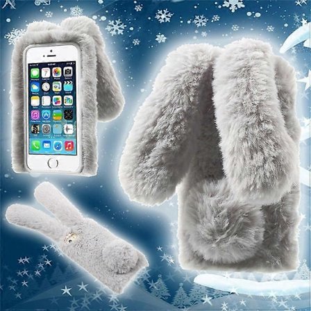 Kaninformad Varm Päls TPU Skal Kompatibelt För iPhone SE 5S 5