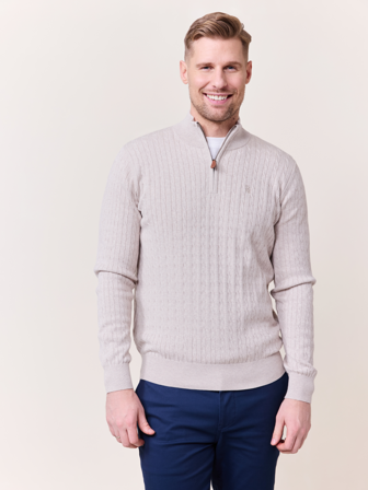 MATCH - Coast zip genser - Redford - Str. XL - Herre - Gensere & Cardigans - Grå - 100% bomull