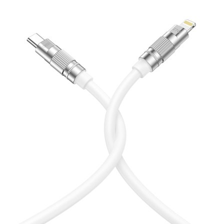 XO-kabel NB-Q228A USB-C - Lightning 1,2m 27W vit