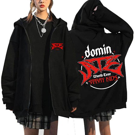 Stray Kids ATZ Sångare Hoodie Lös Hoodie